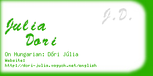 julia dori business card
